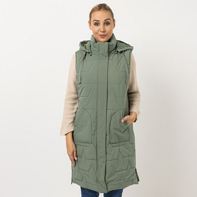 B-Ware CENTIGRADE Steppweste lange Form abnehmbare Kapuze