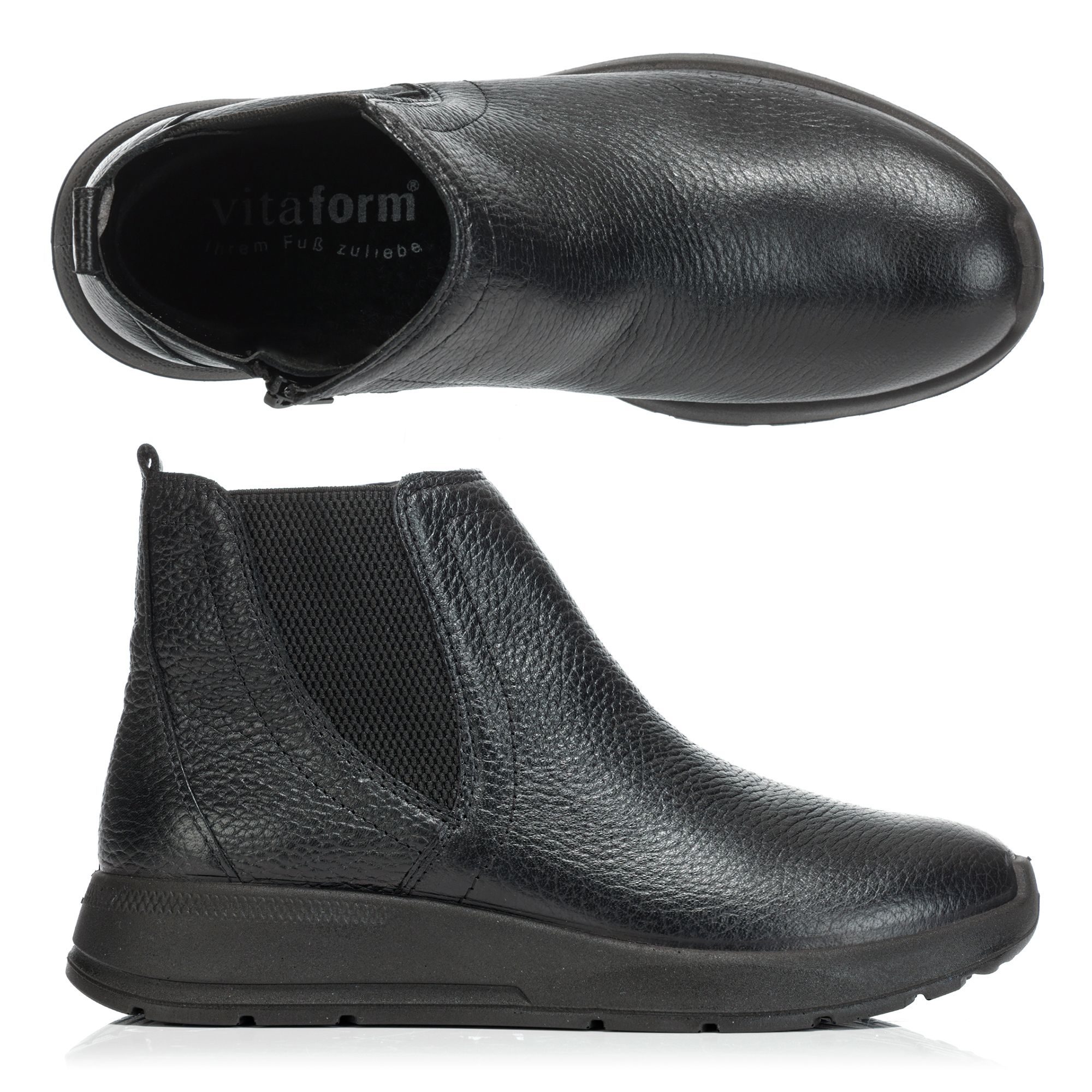 B-Ware VITAFORM Damen-Stiefelette Hirschleder Reißverschluss