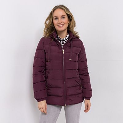 B-Ware VIA MILANO Steppjacke 2-Wege-Reißverschluss Kapuze