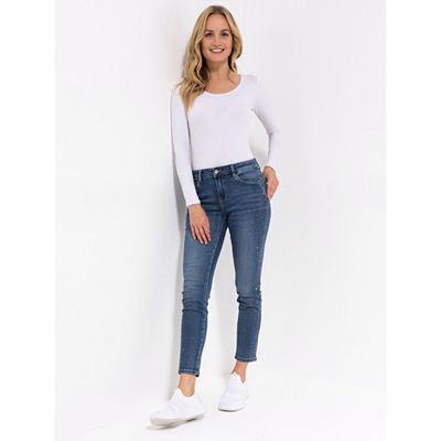 B-Ware DINE 'N' DANCE Jeanshose Salsa Strassdetails 5-Pocket-Style