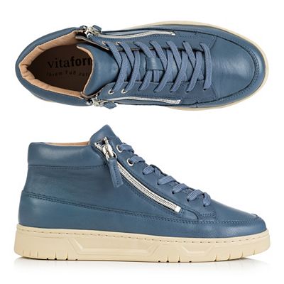 B-Ware VITAFORM Damen-Hightopsneaker Softnappa seitl. Reißverschluss