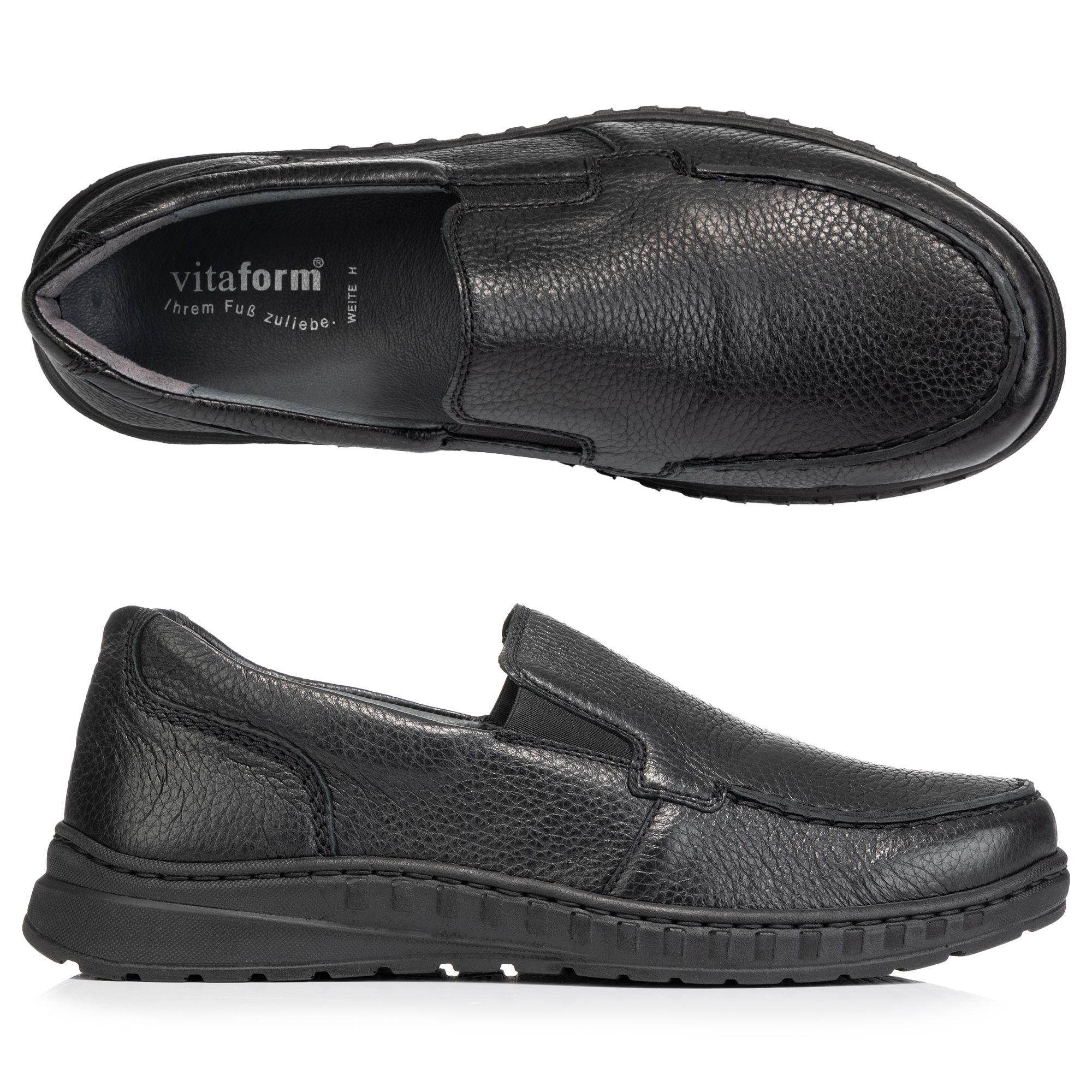 B-Ware VITAFORM Herren- Slipper Hirschleder sportliche Optik