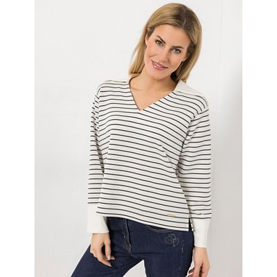 B-Ware AMINATI® Sweatshirt, 1/1 Arm V-Ausschnitt mit Kragen