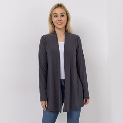 B-Ware KIM & CO. Cardigan, Langarm Deluxe Brazil Knit offene Front