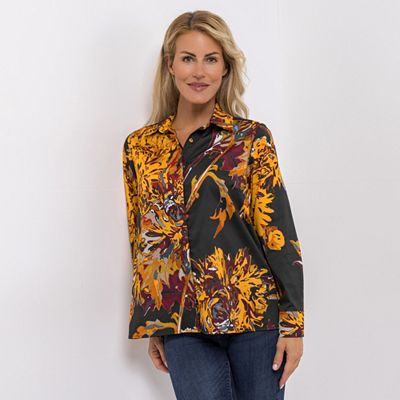 B-Ware DAWID by Dawid Tomaszewski Bluse, Langarm Allover-Druck