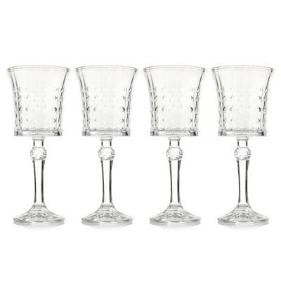 B-Ware STEFFEN SCHRAUT 4 Weingläser edles Reliefmuster spülmaschinengeeignet