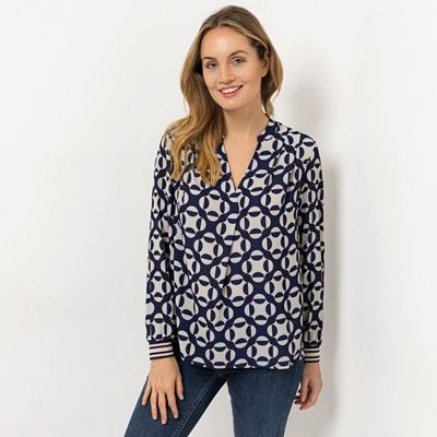 B-Ware DAWID by Dawid Tomaszewski Bluse Serafino-Ausschnitt