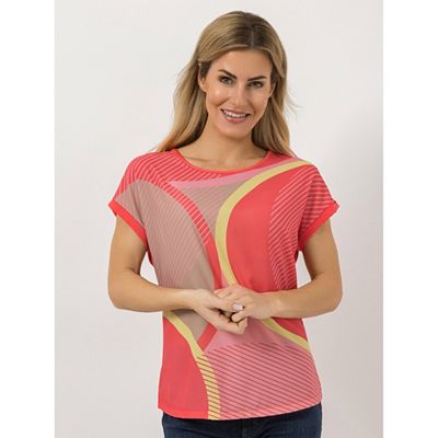 Thumbnail - B-Ware VIA MILANO Blusenshirt, 1/2-Arm Rundhalsausschnitt gemustert