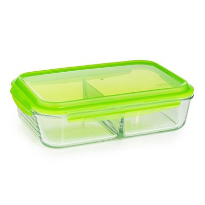 B-Ware LocknLock Auflaufform Borosilikatglas mit Trennwand, 3,6L