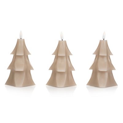 B-Ware ELAMBIA 3 LED-Kerzen Tannenbäume Flamme Luma, Timer