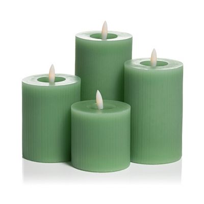 B-Ware ELAMBIA 4 LED-Kerzen Rillen-Design Flamme Luma, Timer