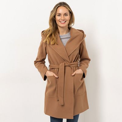 B-Ware AMINATI® Mantel Reverskragen Kapuze