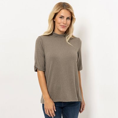 B-Ware KIM & CO. Shirt, langer 1/2-Arm Soft Touch Jersey Stehkragen