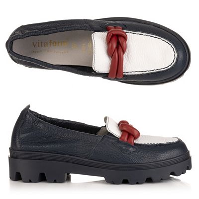 B-Ware VITAFORM Damen-Slipper Hirschleder Knotendetail