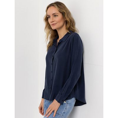 Thumbnail - B-Ware STRANDFEIN Bluse 100% Seide hinten länger