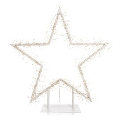 B-Ware LUMIDA Xmas 2in1-LED-Metallstern Standfuß & Erdspieß outdoorgeeignet