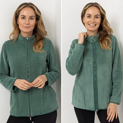 B-Ware MONT CHALET Damen-Jacke wendbar Mikrofaser Edelplüsch