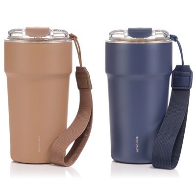 B-Ware LocknLock 2 Thermobecher mit Keramikbeschichtung inkl. Trageriemen