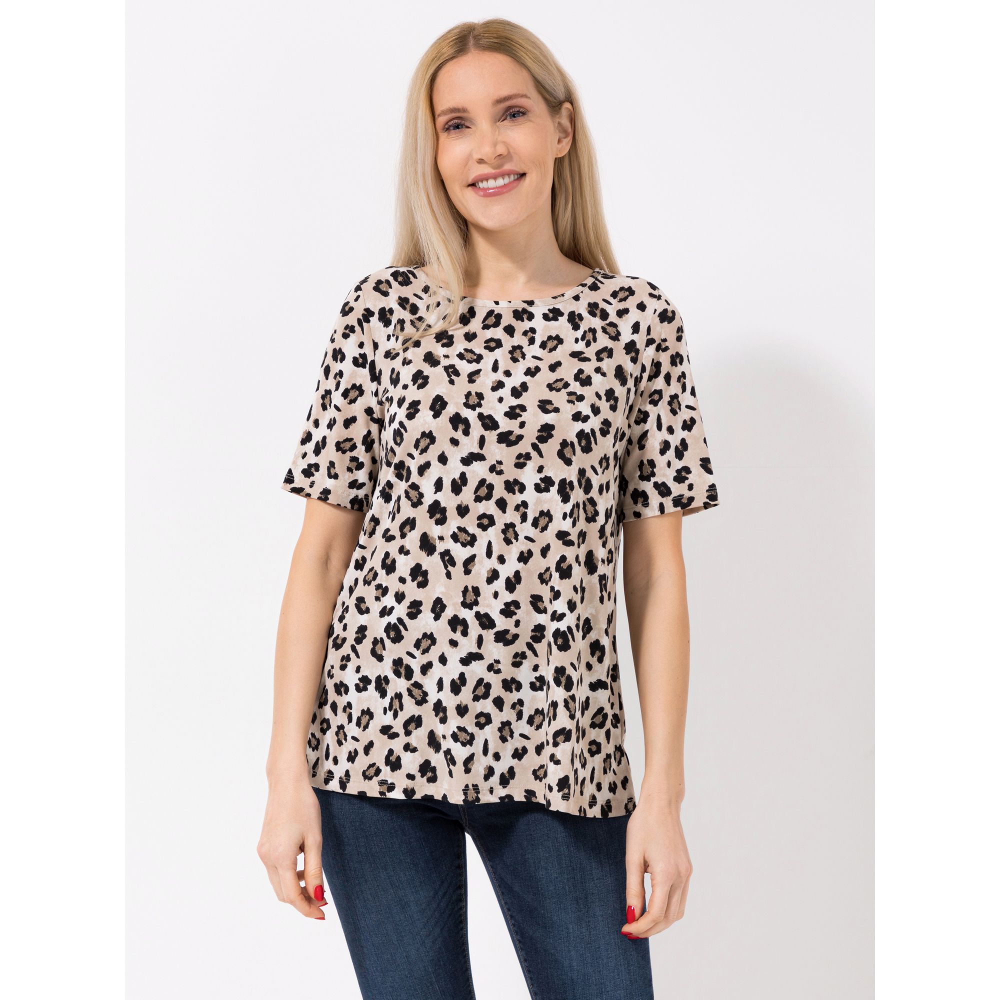 B-Ware KIM & CO. Shirt, 1/2-Arm Brazil Knit Jersey Rundhalsausschnitt