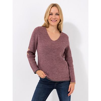 B-Ware DINE 'N' DANCE Pullover, 1/1-Arm Sterne V-Ausschnitt