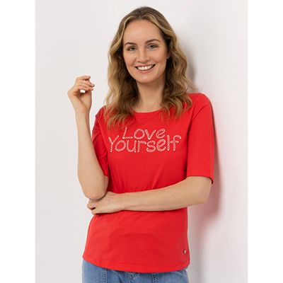 B-Ware STRANDFEIN Shirt, 1/2-Arm Rundhalsausschnitt Stickerei mit Kordel