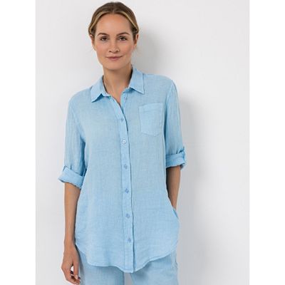 Thumbnail - B-Ware STRANDFEIN Bluse Hemdblusenkragen 100% Leinen