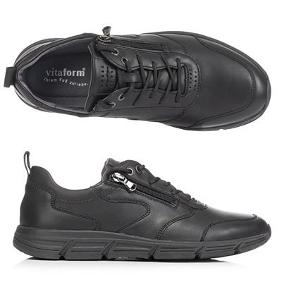 Thumbnail - B-Ware VITAFORM Herren-Sneaker Glattleder Reißverschluss