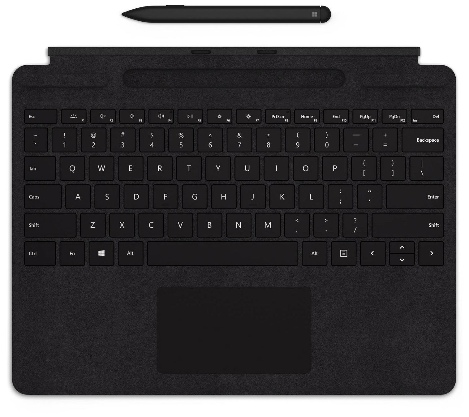 microsoft surface pro signature keyboard/cover case with slim pen 2 black