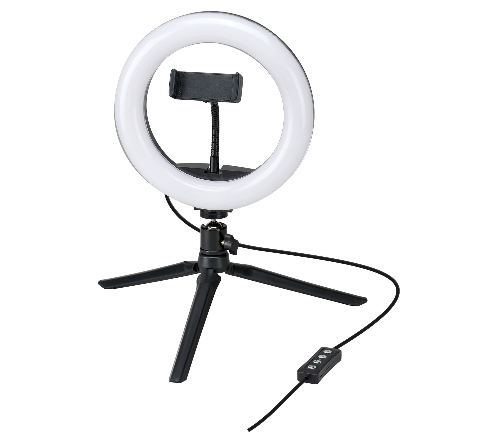 GPX TPDL801B Tripod with 8" Light Ring Vlogging Kit