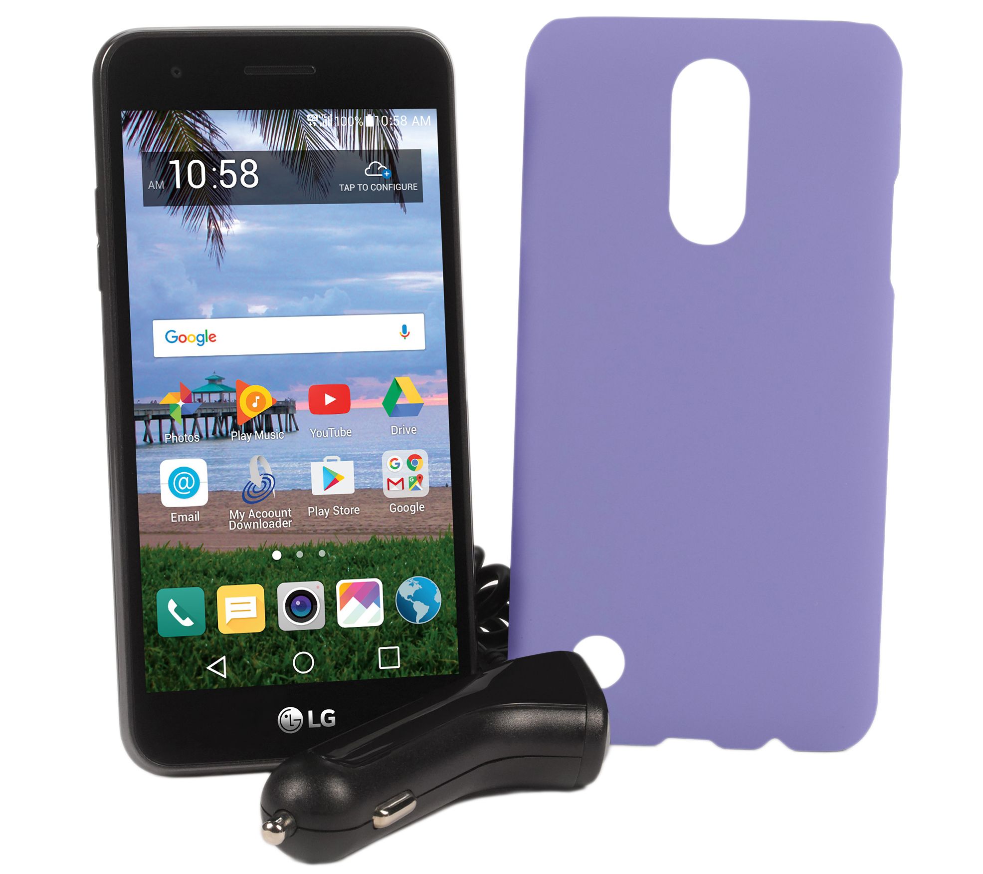 Tracfone LG Rebel 2 5" Smartphone with Case and 1500 Min/Text/Data