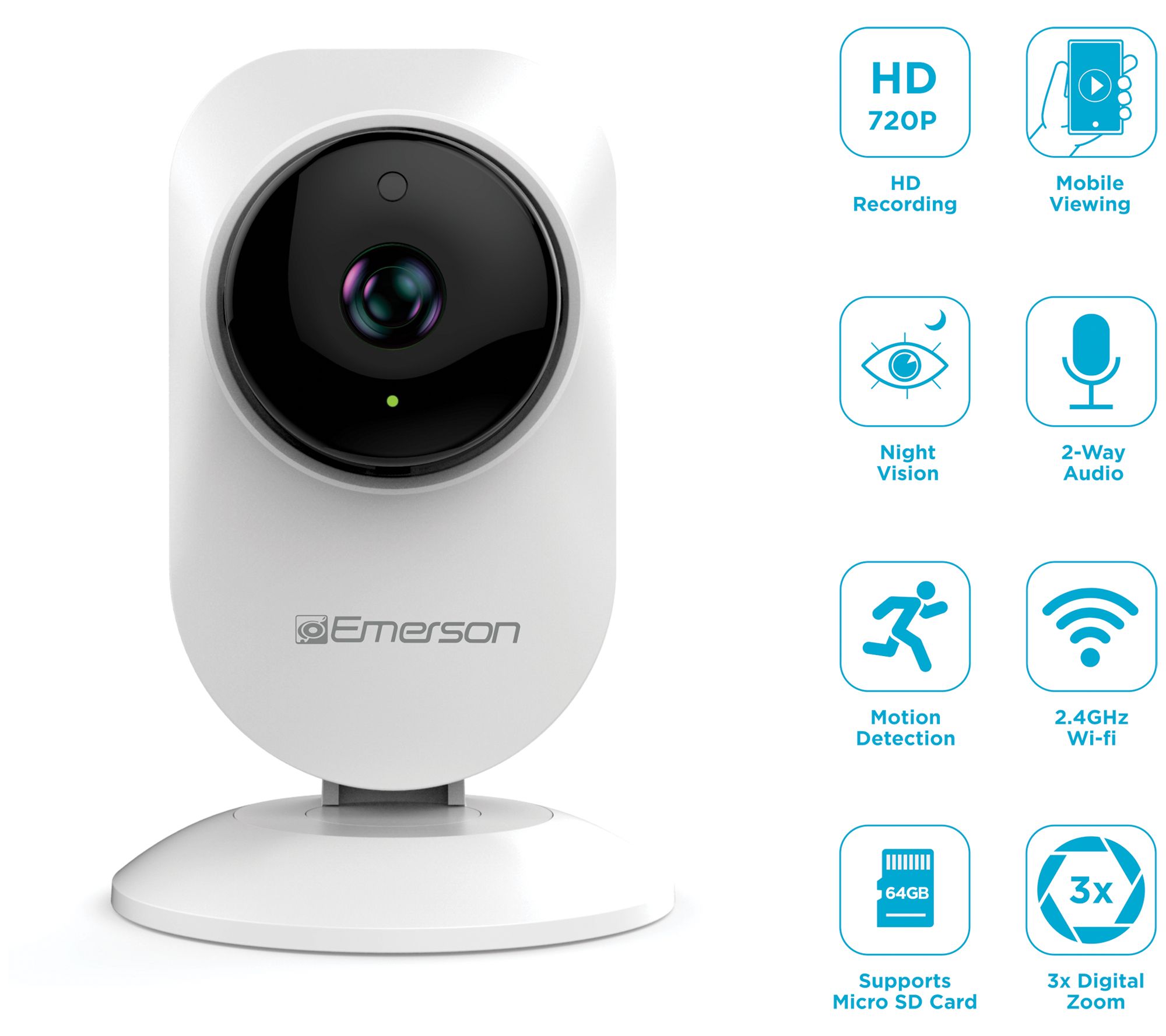 Emerson Indoor Wifi StickUp Security Camera