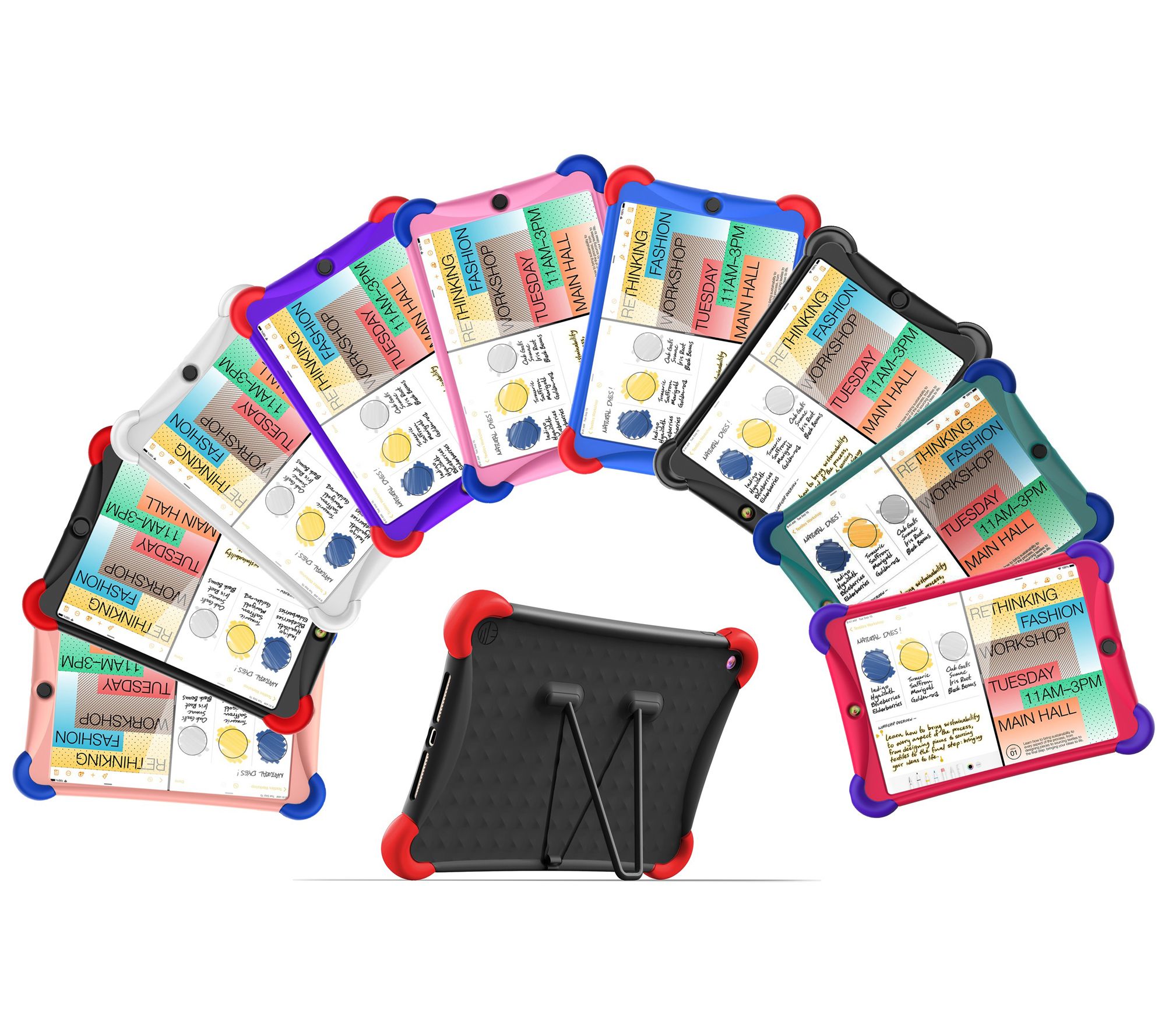 ME Silicone Case with Stainless Steel Kickstand for iPad 10.2"