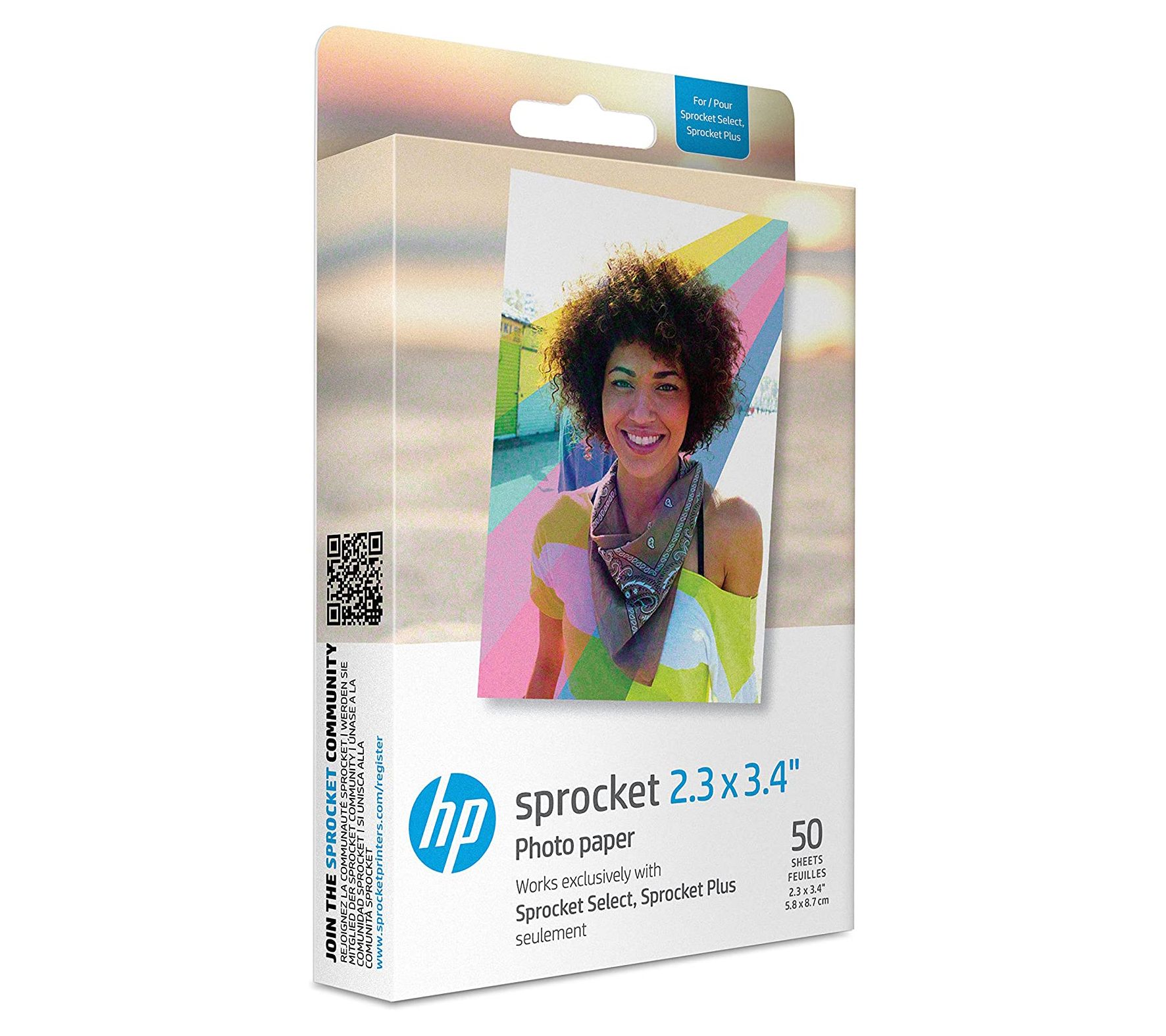 HP Sprocket 2.3" x 3.4" Zink Sticky-Back Photo Paper 50-Pack