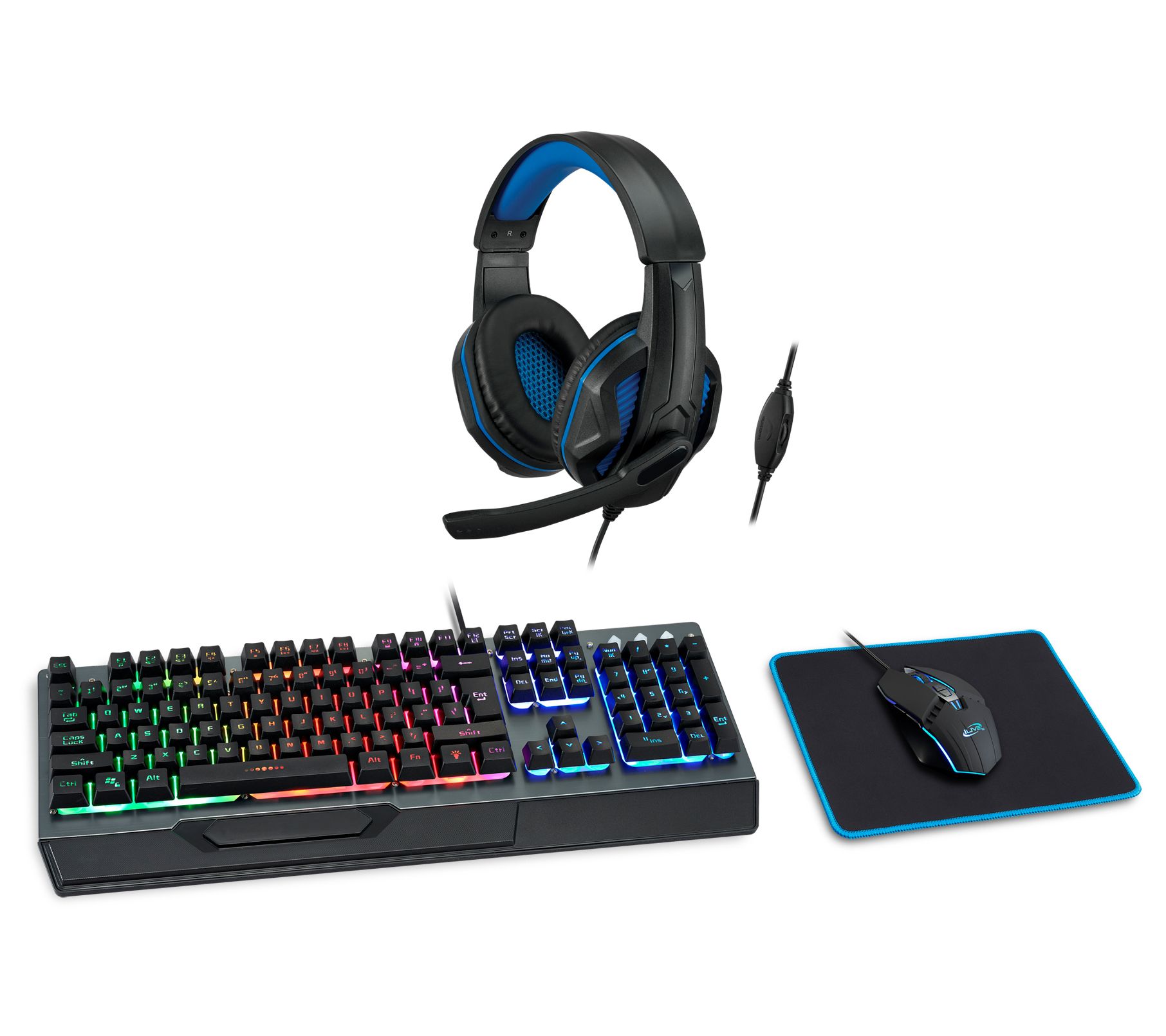 iLive Gaming Keyboard, Mouse, Pad and Headphone