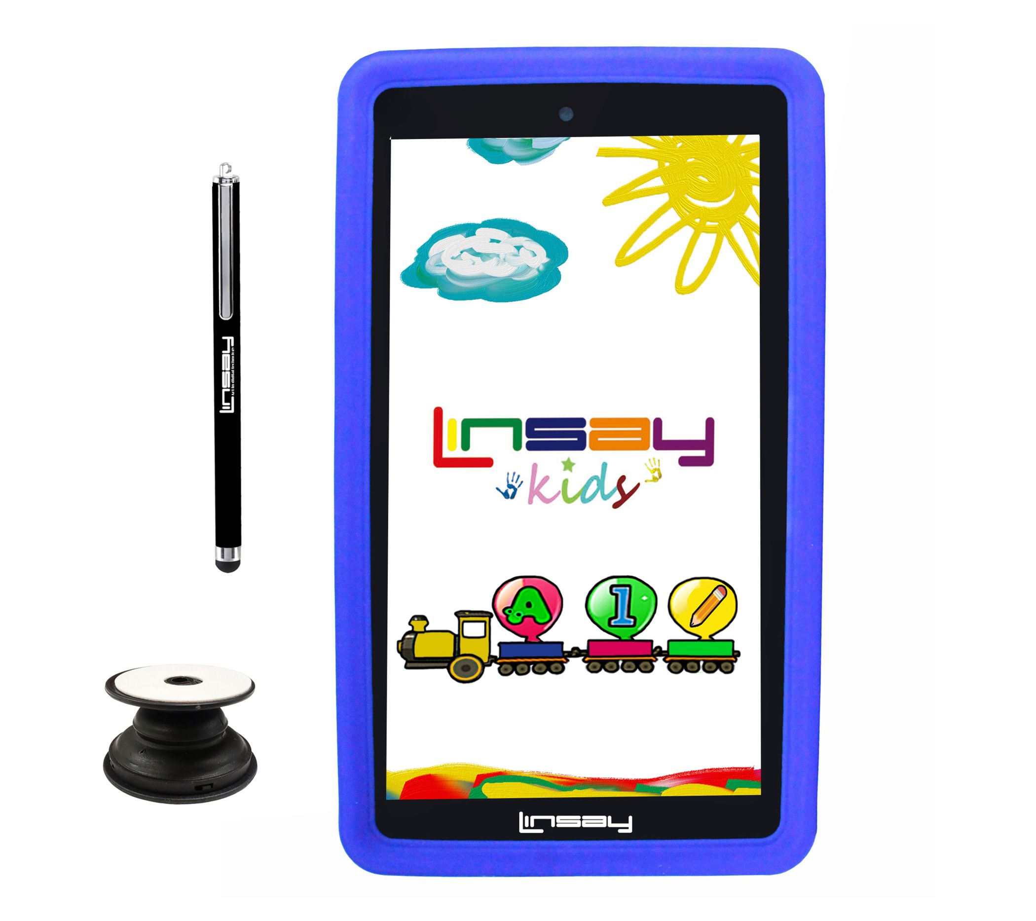 LINSAY 7" 32GB Android 12 Tablet w/ Kids Case, older & Pen