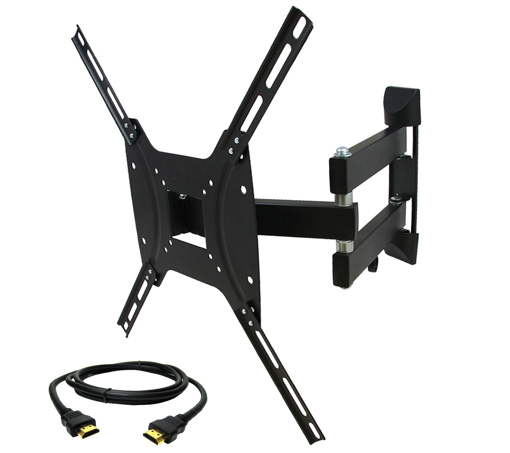 MegaMounts Full-Motion TV Wall Mount 26" to 55" w/ HDMI Cable