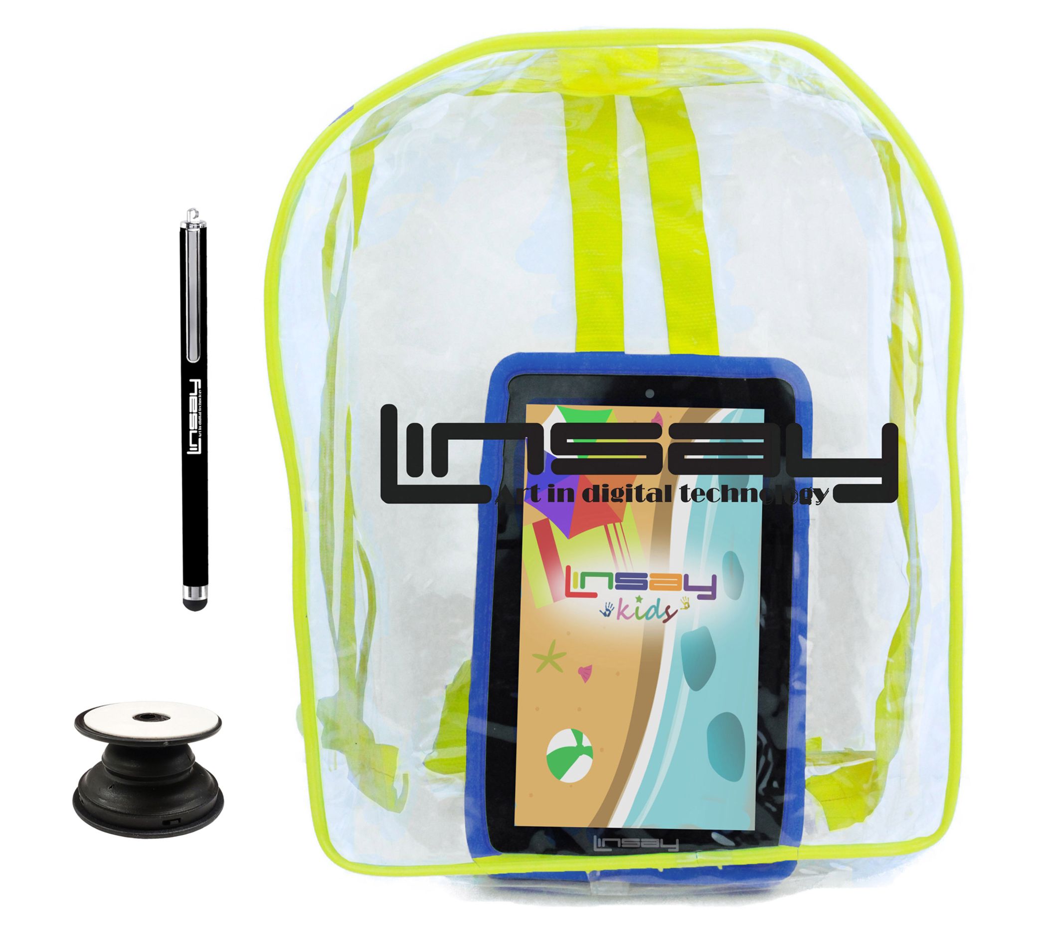 LINSAY 7" 32GB Android 12 Tablet w/ Bag, Pen, Case & Holder