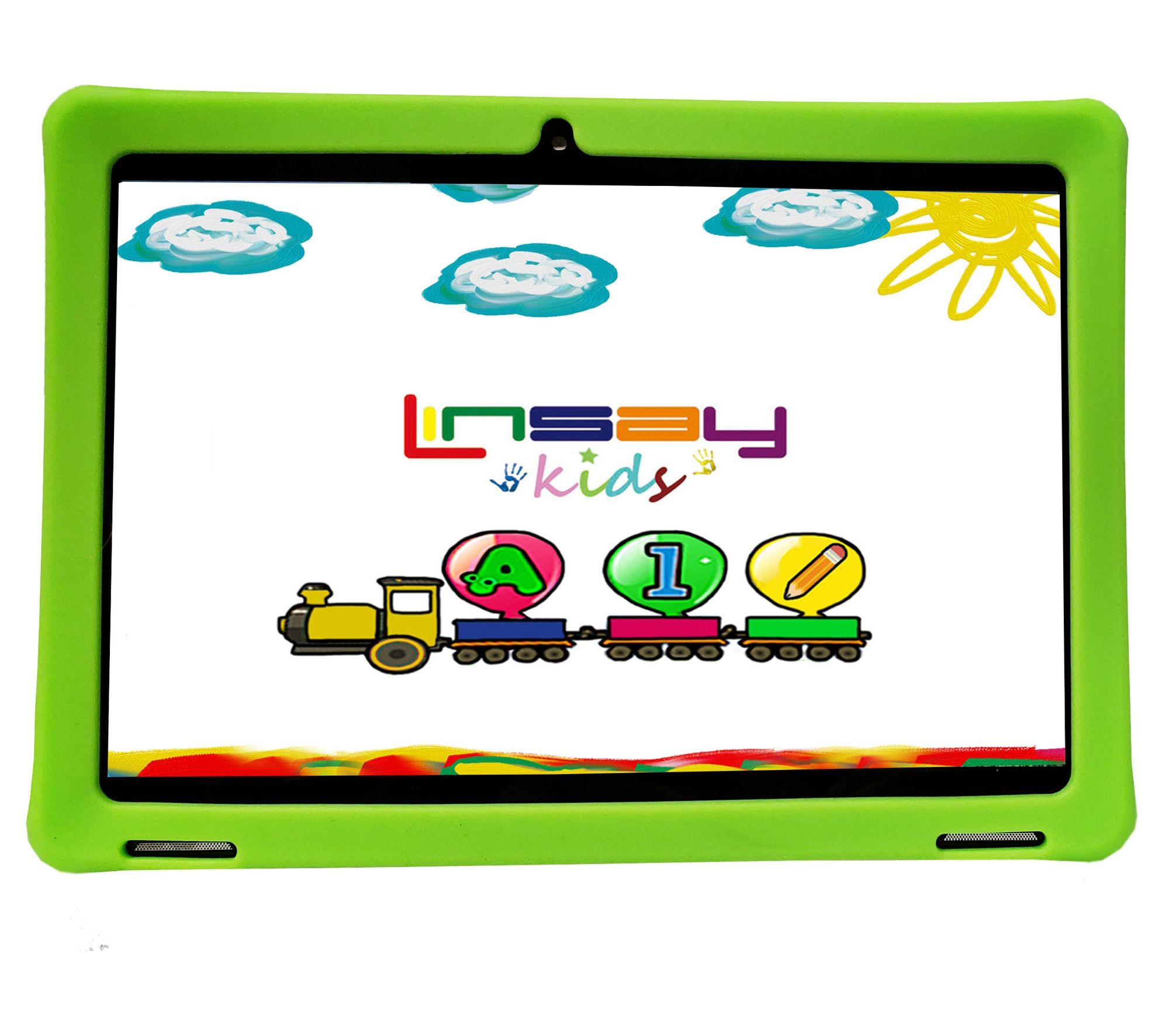 LINSAY 10.1" 32GB IPS Android 12 Tablet with Kids Case