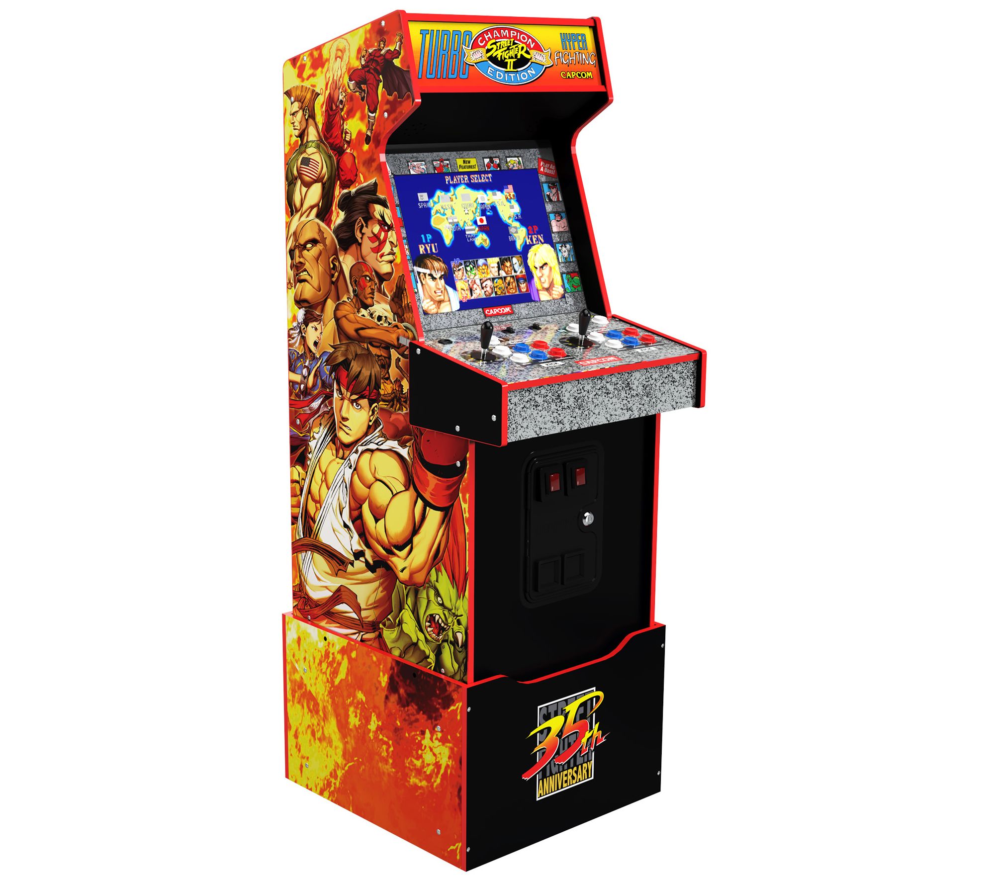 Arcade1Up Street Fighter II Arcade w/ Riser (14 Games)