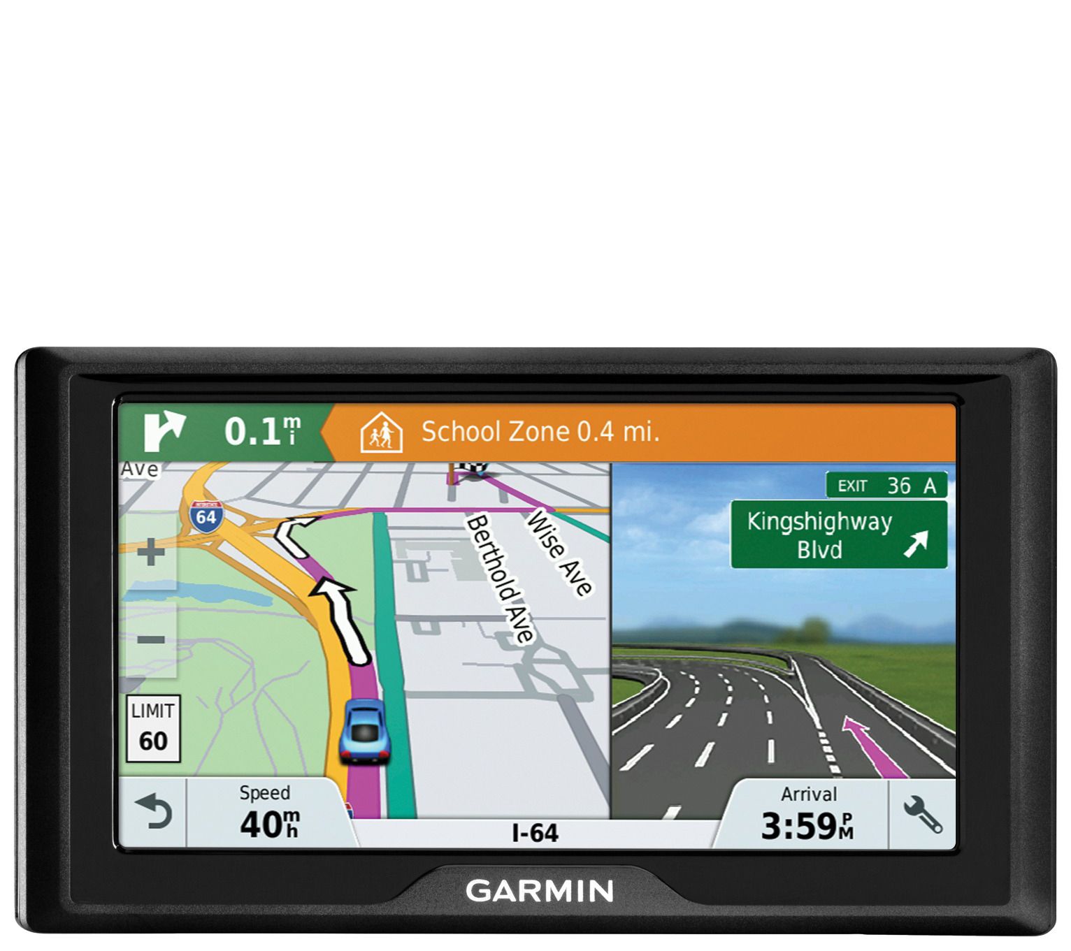 Garmin 010-01679-0B Drive 61 LM 6  GPS Navigator with Driver Alerts