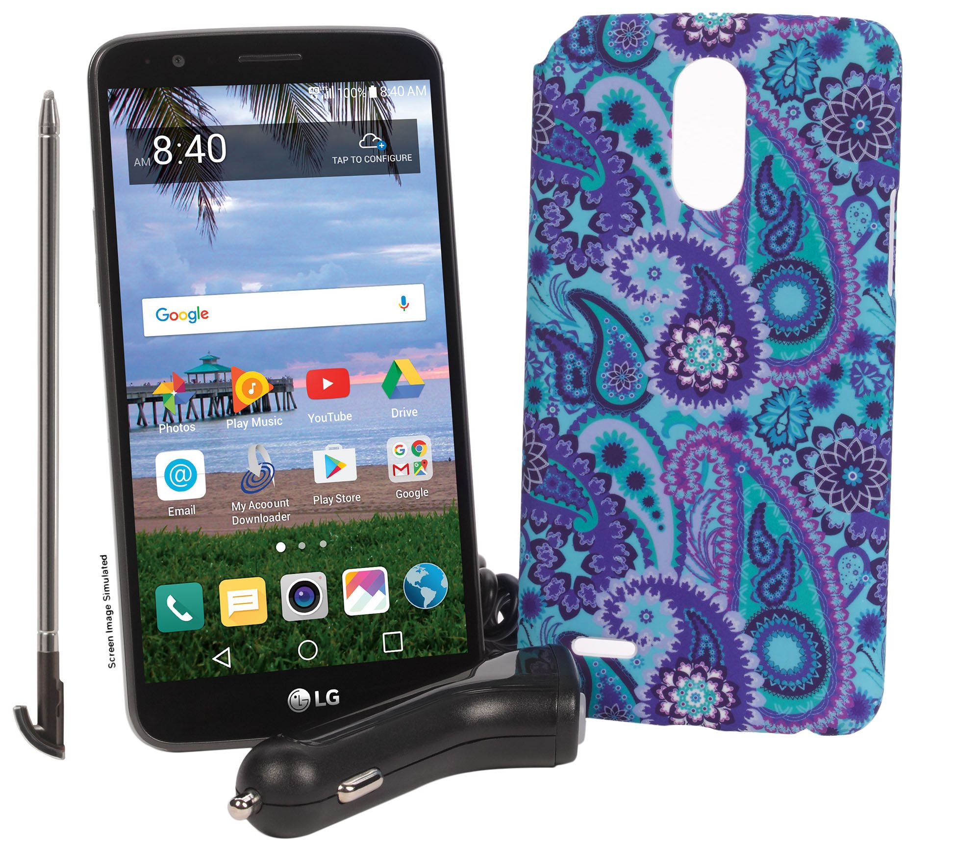 Tracfone LG Stylo 3 5.7" Smartphone with Case and 1500 Min/ Text/ Data