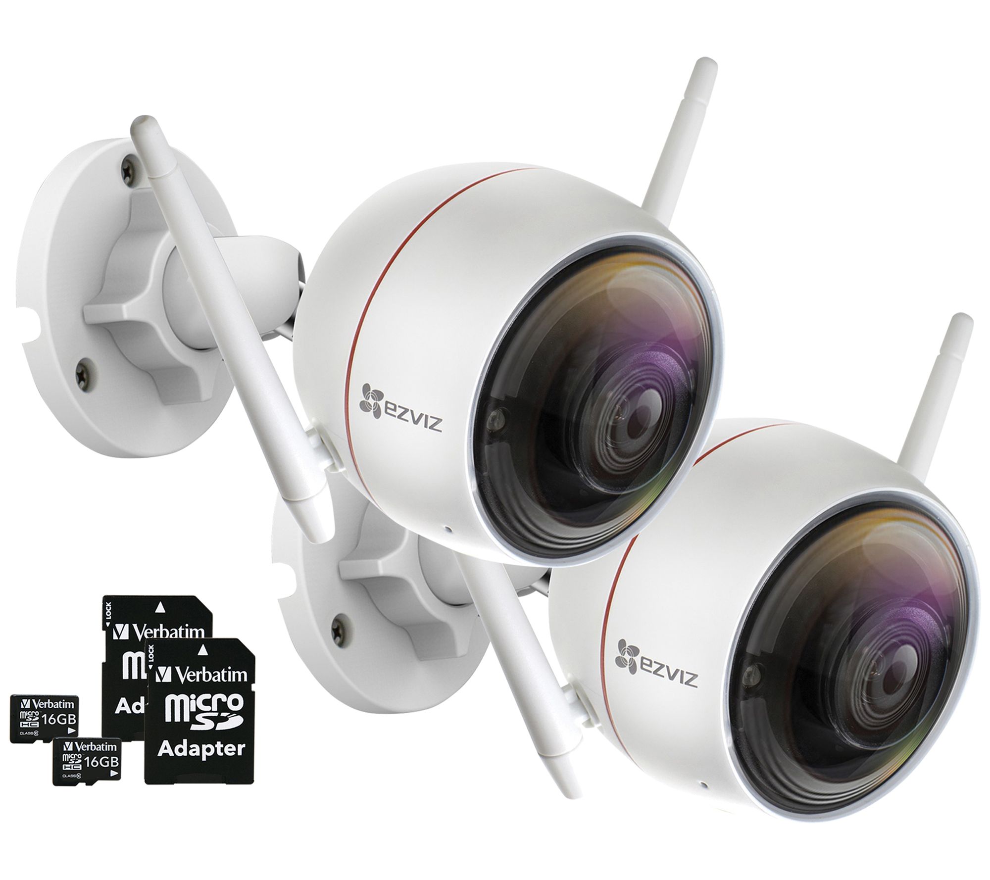 EZVIZ ezGuard 1080p Security Camera & 16GB microSDHC, Set of 2