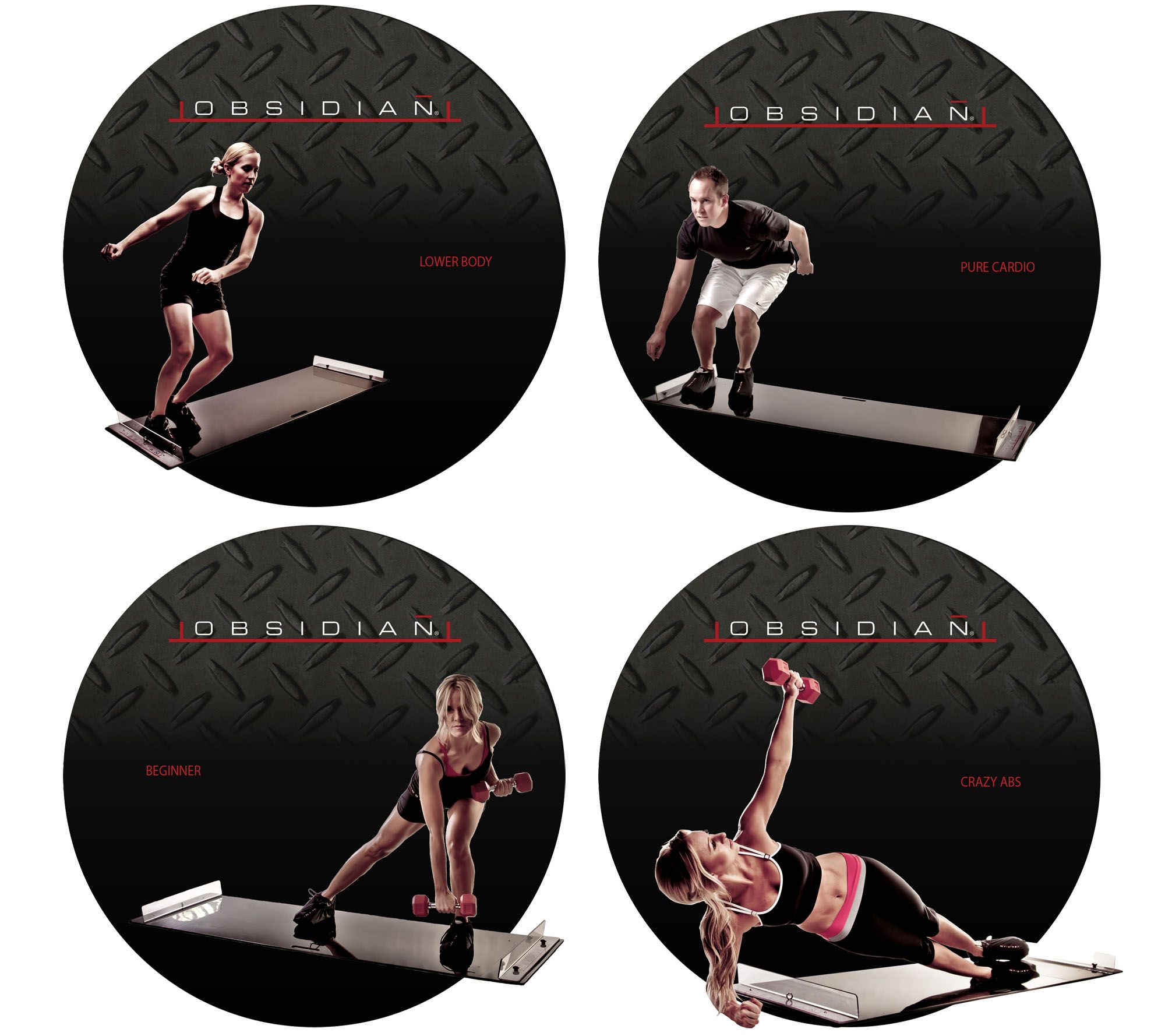 Obsidian 5' Slide Board with 4 DVDs, Booties & Mitts Page 1 —