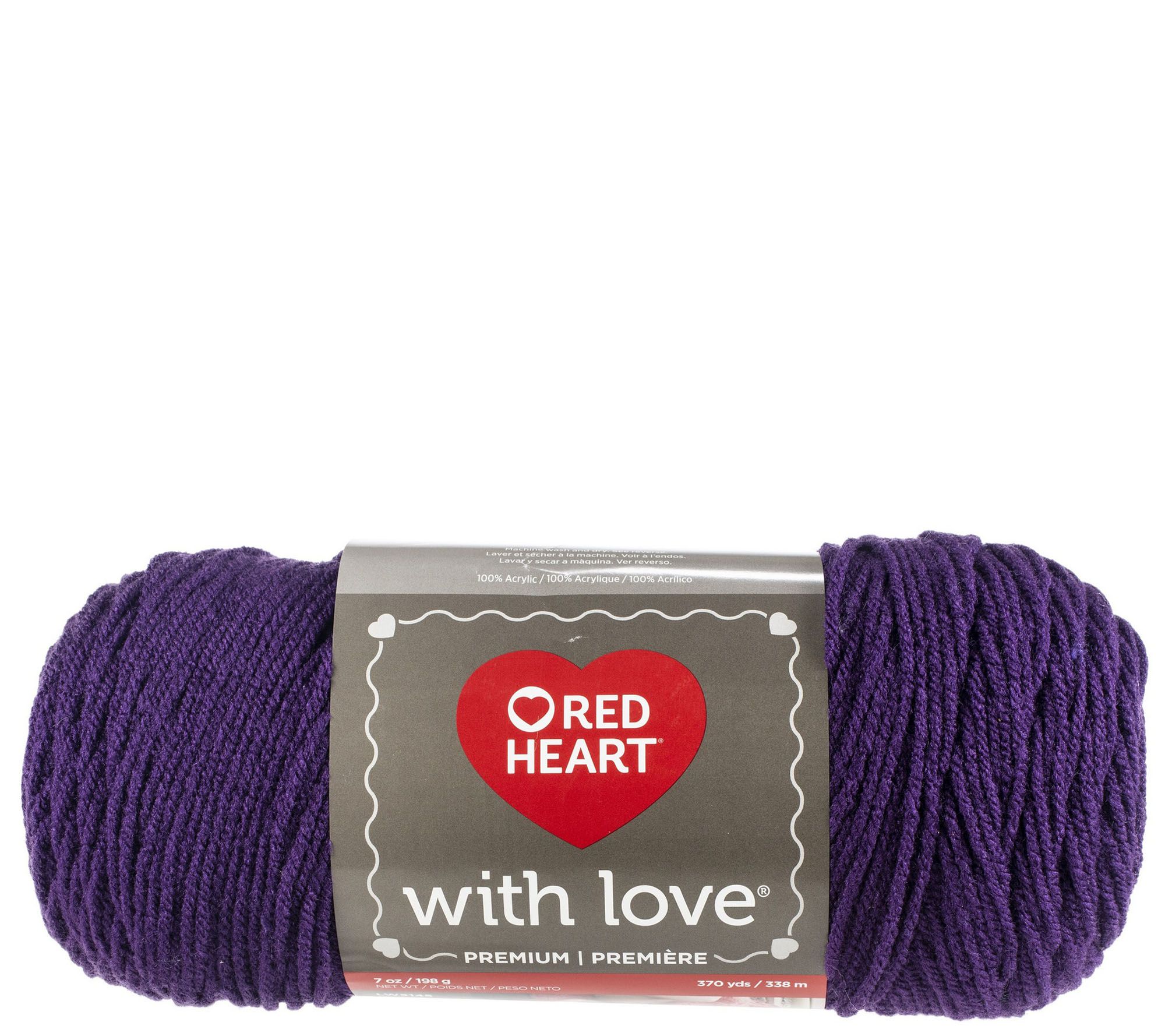Red Heart Multipack of 12 Aubergine With Love Yarn