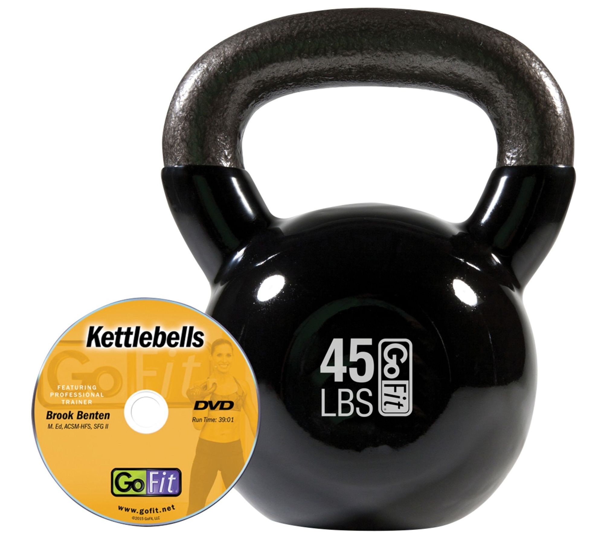 GoFit Kettlebell & Hardstyle DVD (45 lbs/Black)