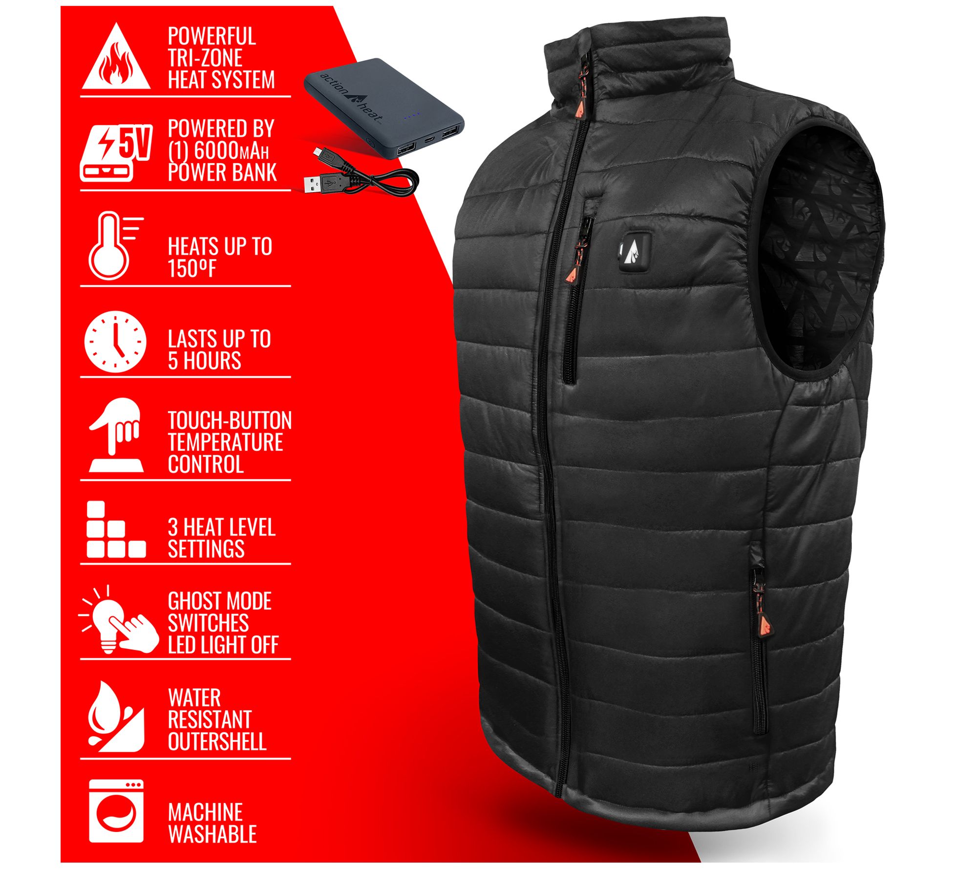 ActionHeat Women's 5V BatteryHeated Puffer Vest