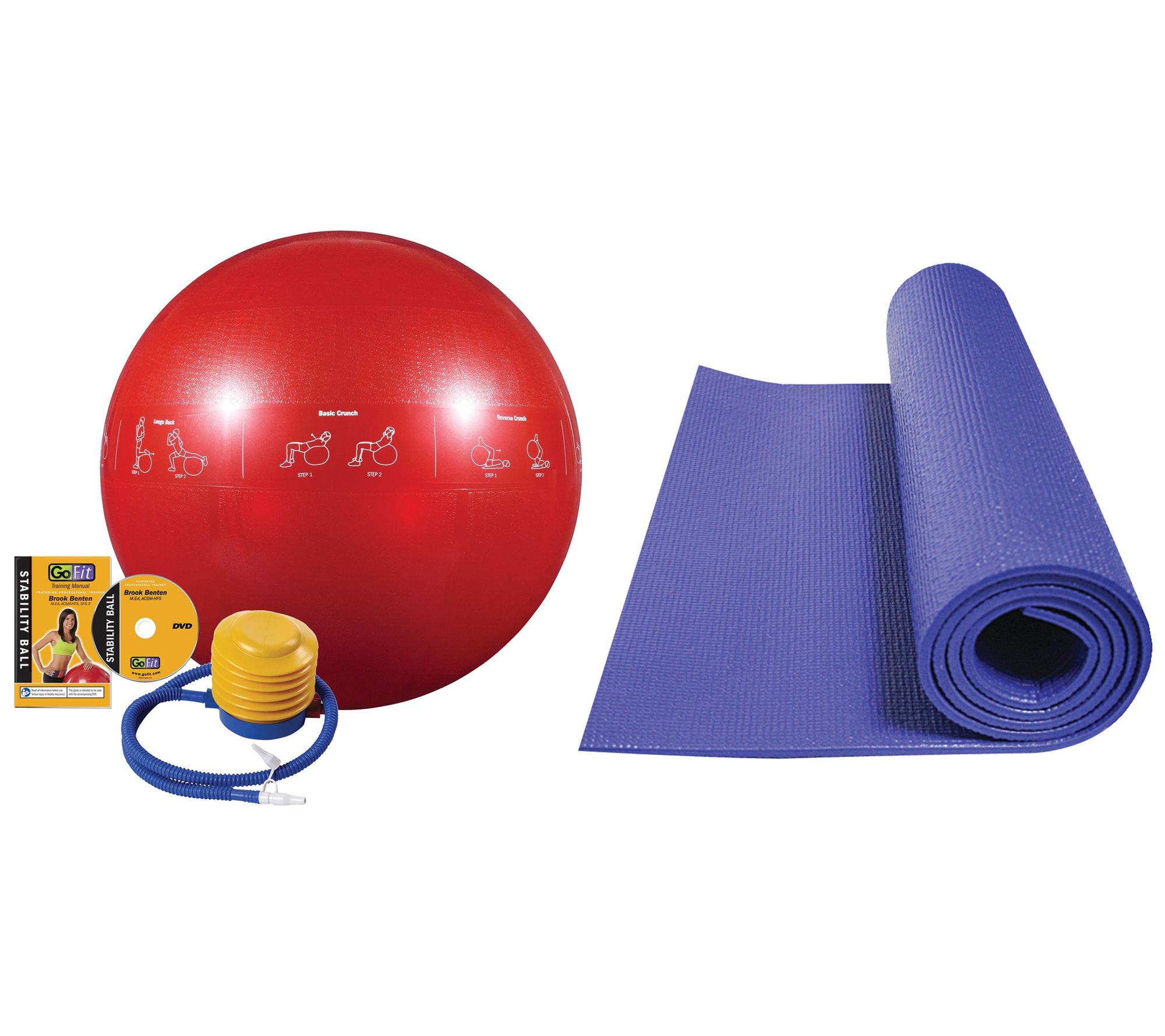 yoga mat and ball