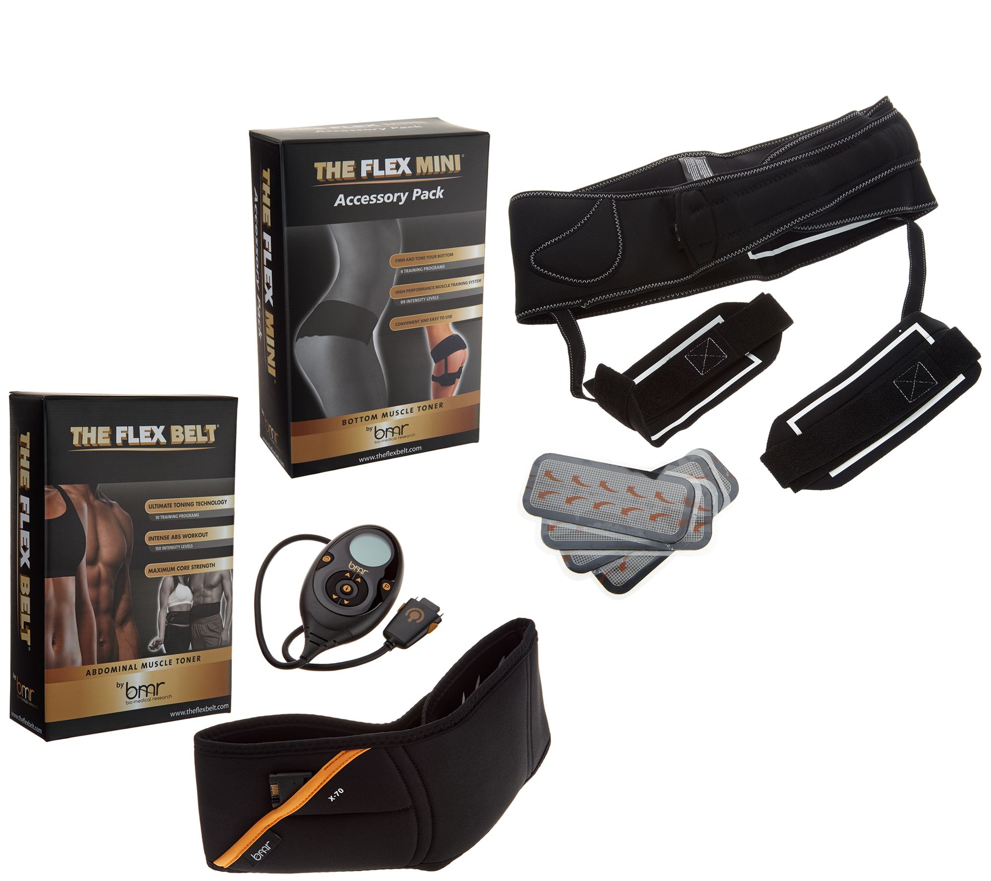 The Flex Belt Ab Toning Belt w/ Choice of Arms or Bottom Muscle Toning