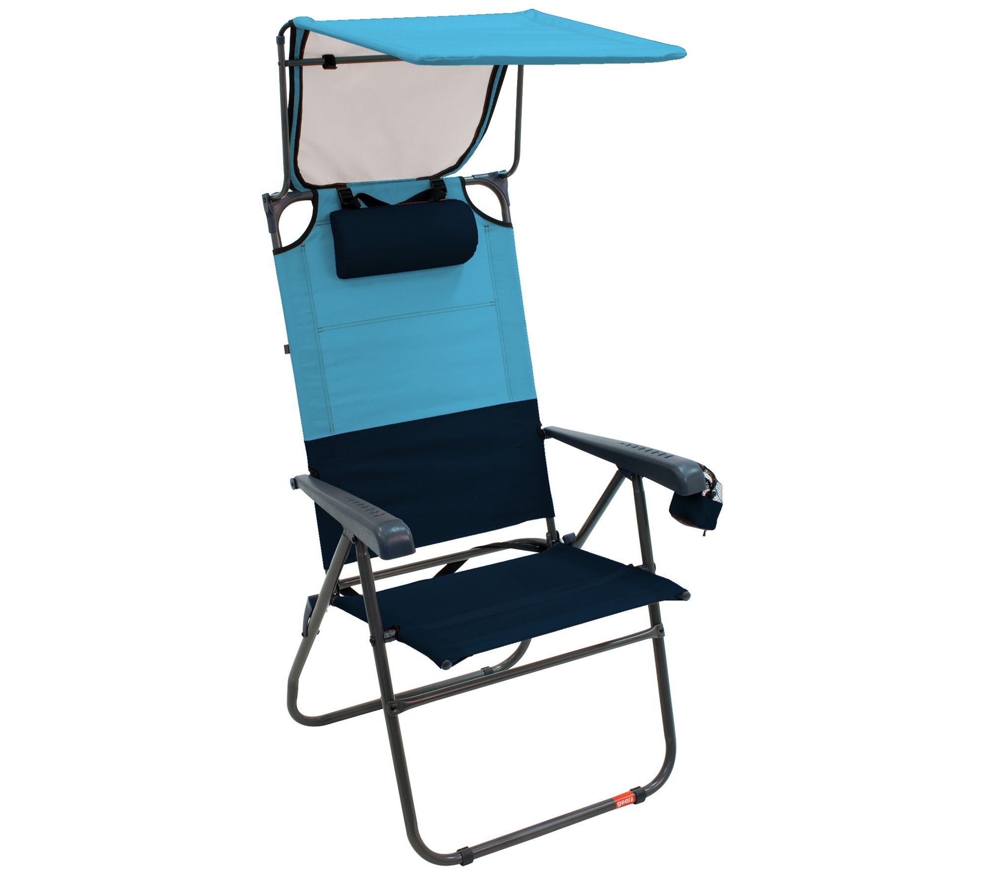 RIO Gear Hi-Boy Aluminum Canopy Chair - Charcoal/Oxblood