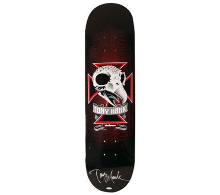 Tony Hawk Autographed Hawk Skull 2 Black Skateboard — QVC.com